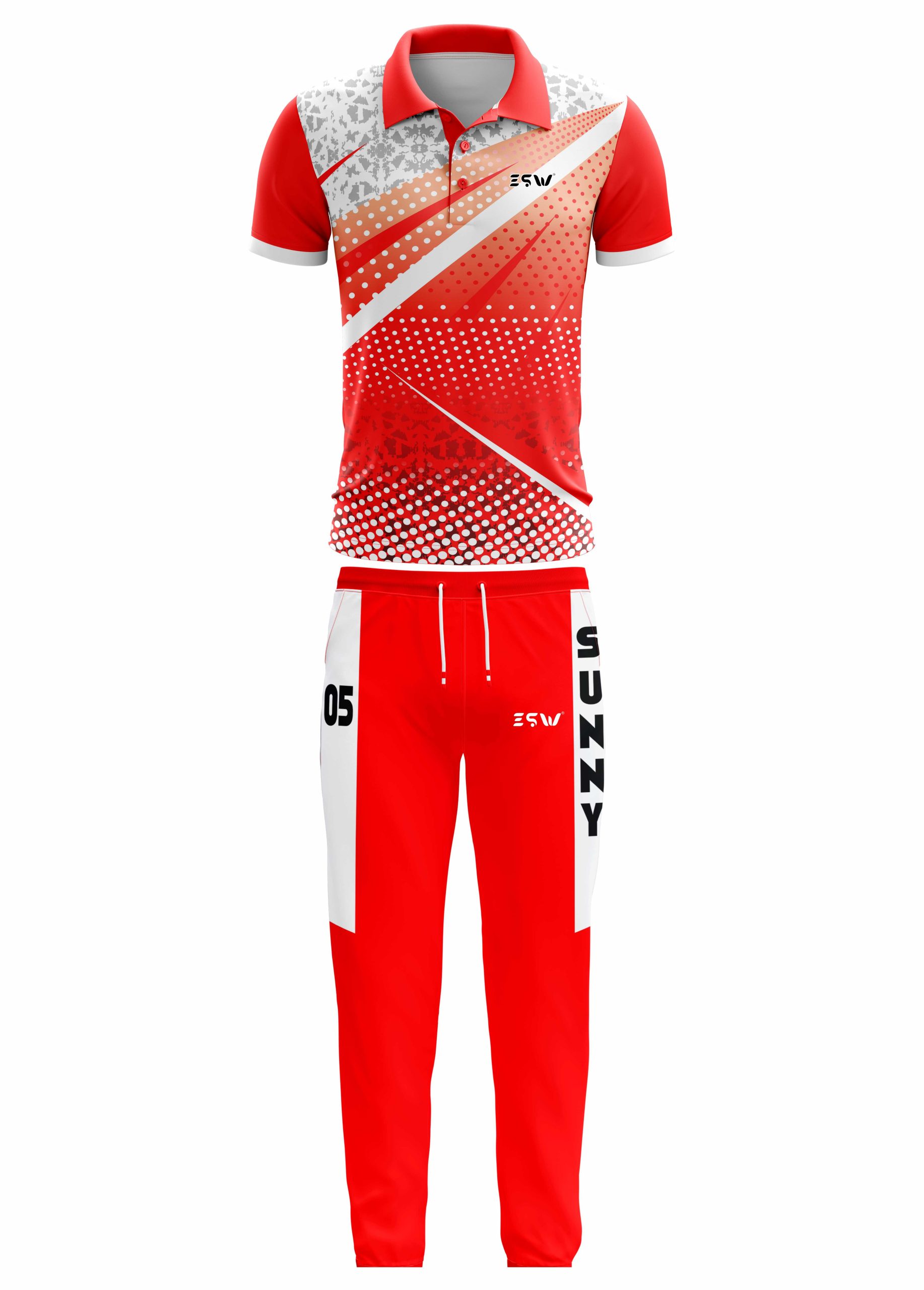 White and Red Evolution Sportswear