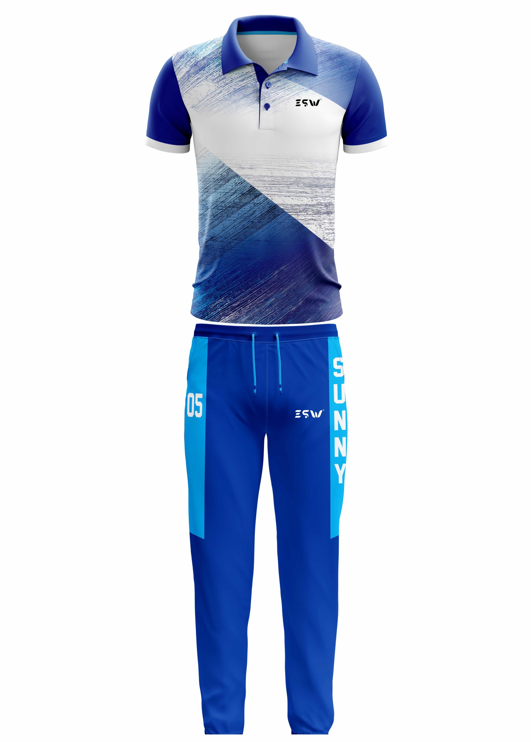 Blue and White Evolution Sportswear